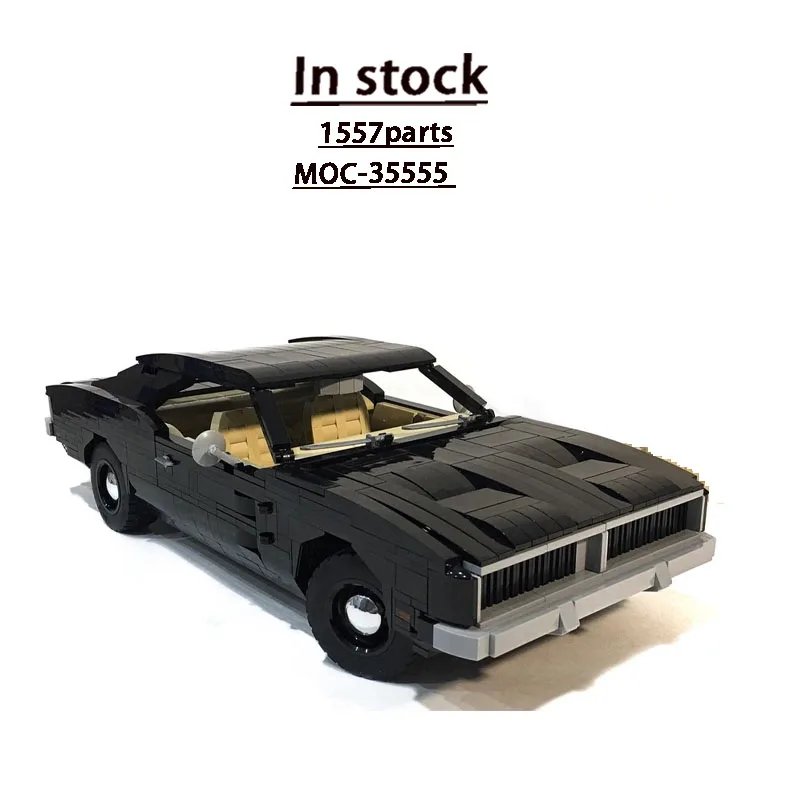 

MOC-35555 Новая модель гоночного суперкара черного цвета из строительных блоков, 1557 деталей, подарок на день рождения и Рождество для мальчиков и детей