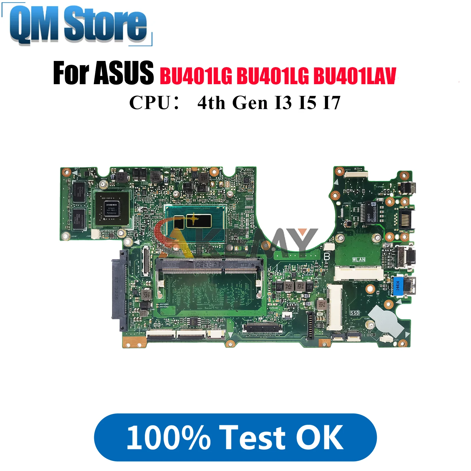 

BU401LG Laptop Motherboard For ASUS ExpertBook BU401LG BU401L BU401LAV Notebook Mainboard With I3 I5 I7 CPU 100% tests OK stk