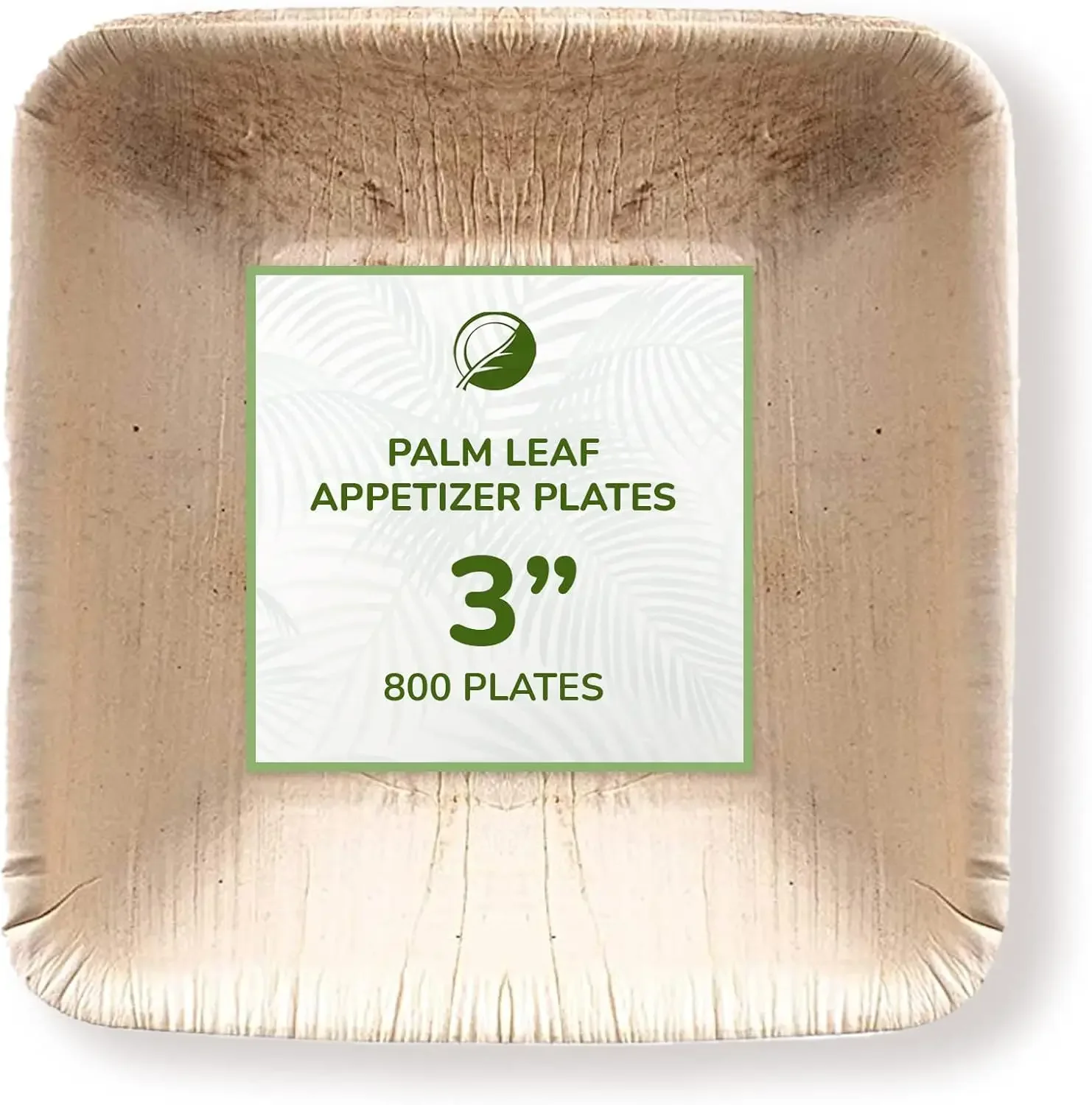 Small Palm Leaf Appetizer Plates, 3