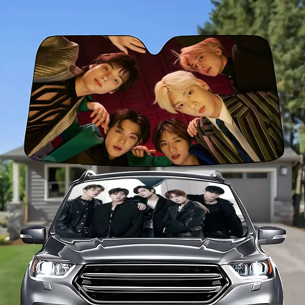 Kpop T-TOMORROW-S X T-TOGETHER-S TXT سيارة الشمس الظل نافذة أمامية ظلة لمعظم السيدان SUV كتل ماكس الأشعة فوق البنفسجية