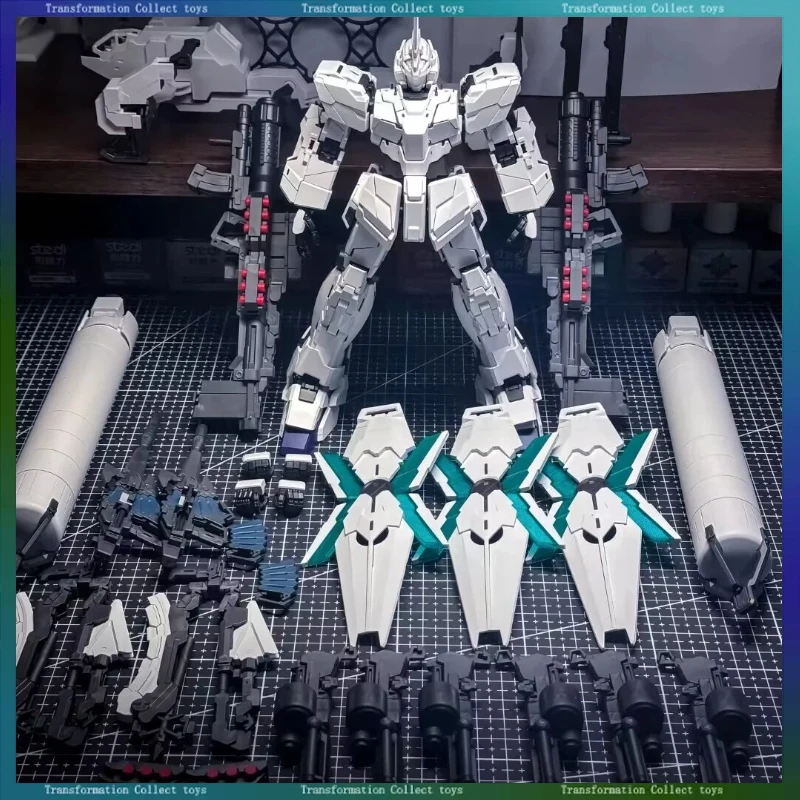 Modèle MengHu MGEX Unicorn 1/100, figurine à assembler, version optimisée, avec décalcomanies à l'eau et base de présentation