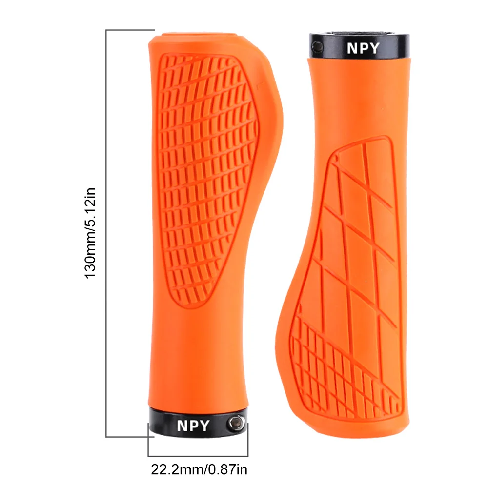 Red MTB Single Lock Bicycle Handlebar Grips Soft Rubber Bicycle Handle Integrated Bike Grip Covers Bike Accessories 2023