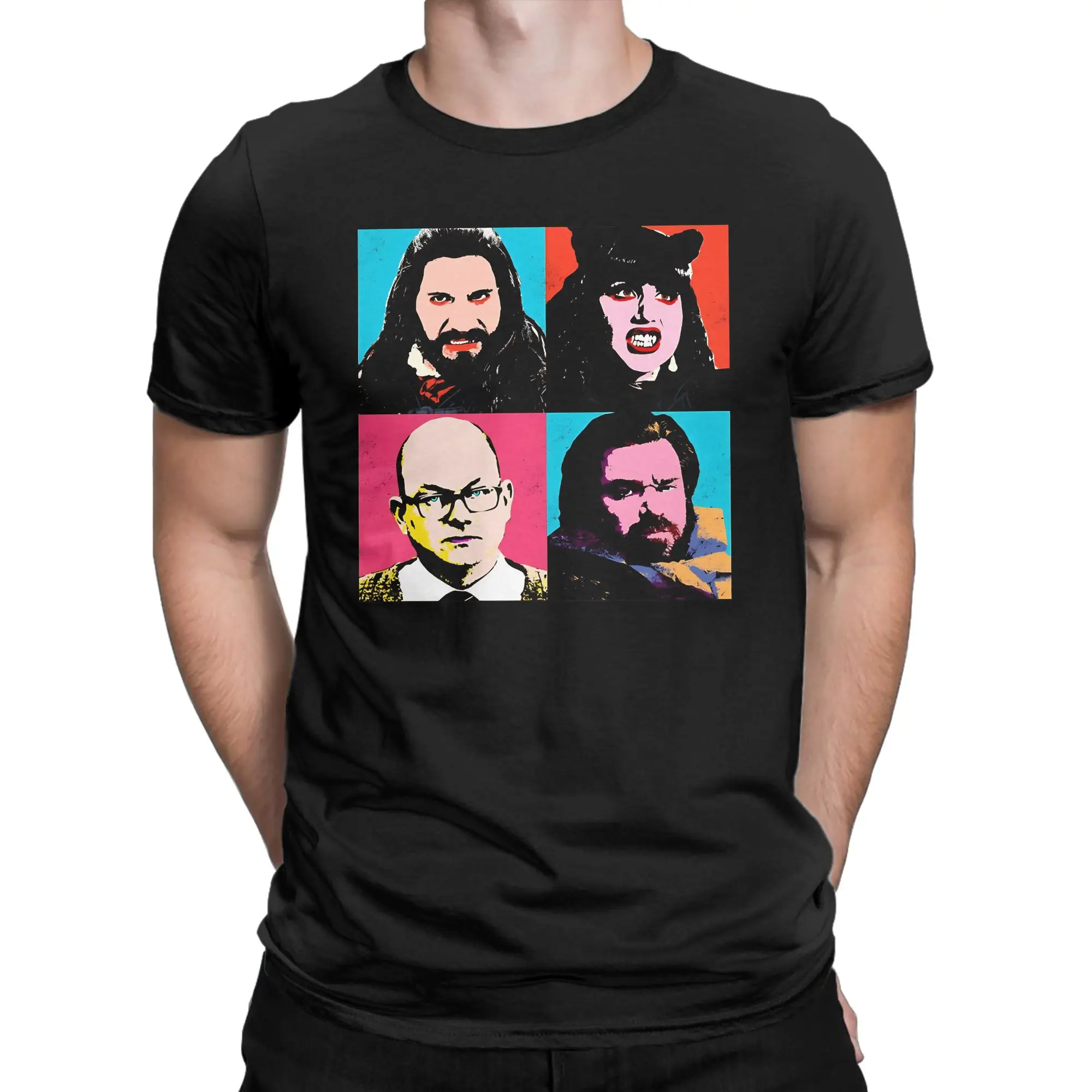 Gothic Retro Figure  Classic What We Do in the Shadows Novelty 100% Cotton T-Shirt Tees Tops For Men