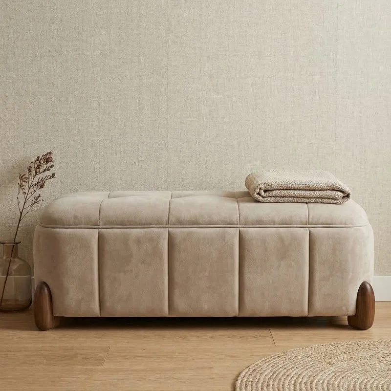 Medieval fabric bedside bedroom bench shoe changing stool resting stool cloakroom changing  bedside sofa