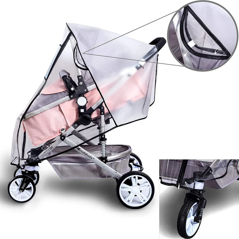 Baby Carriage Rain Cover Universal Stroller Rain Shield Stroller Rain Cover Rain Cover of Baby Carriages Weatherproof Baby Car H