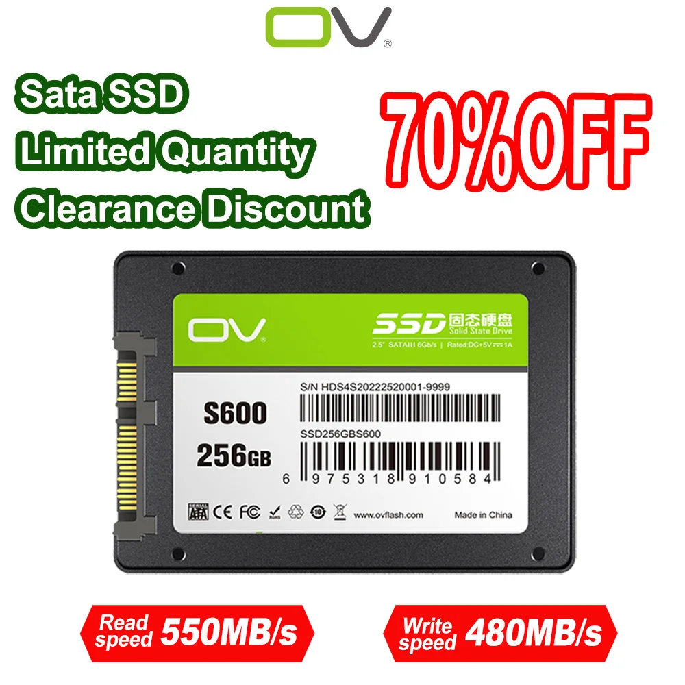 OV Wholesale SSD Sata 3 2.5Inch 120GB 128GB 240GB 256GB 480GB 512GB Hard Disk hdd Internal Solid State Drives for PC Desktop