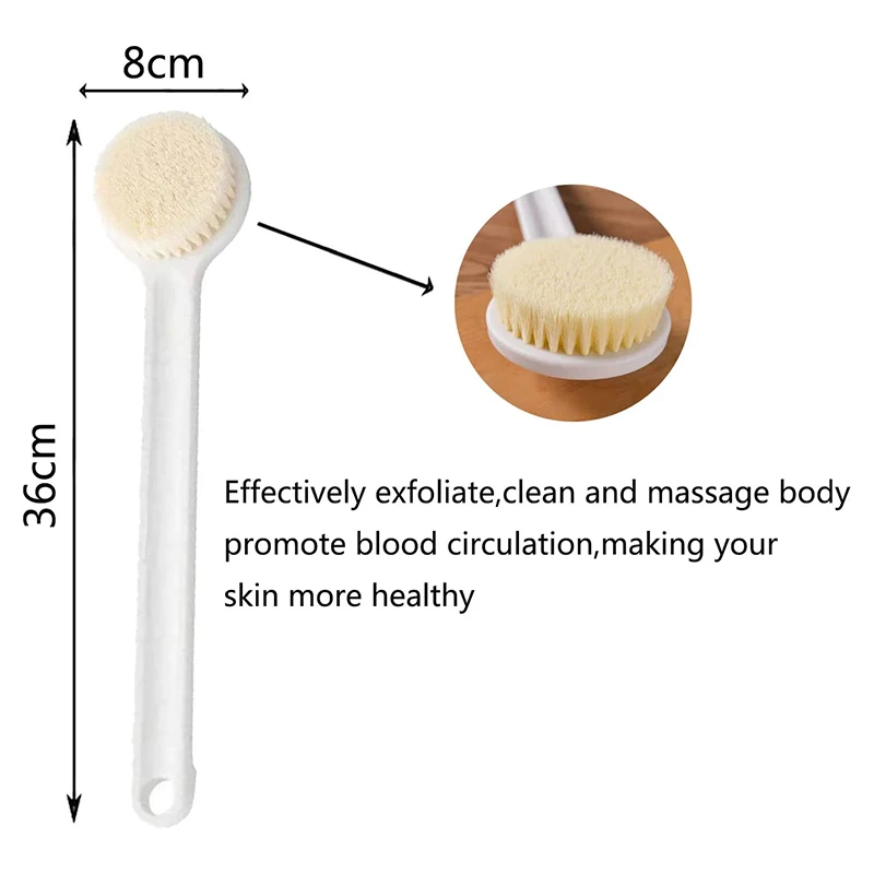 2024 Bath Brush Long Handle Exfoliating Scrub Skin Massager Exfoliation Bathroom Brush Back Body Bath Shower Cleaning Brushes