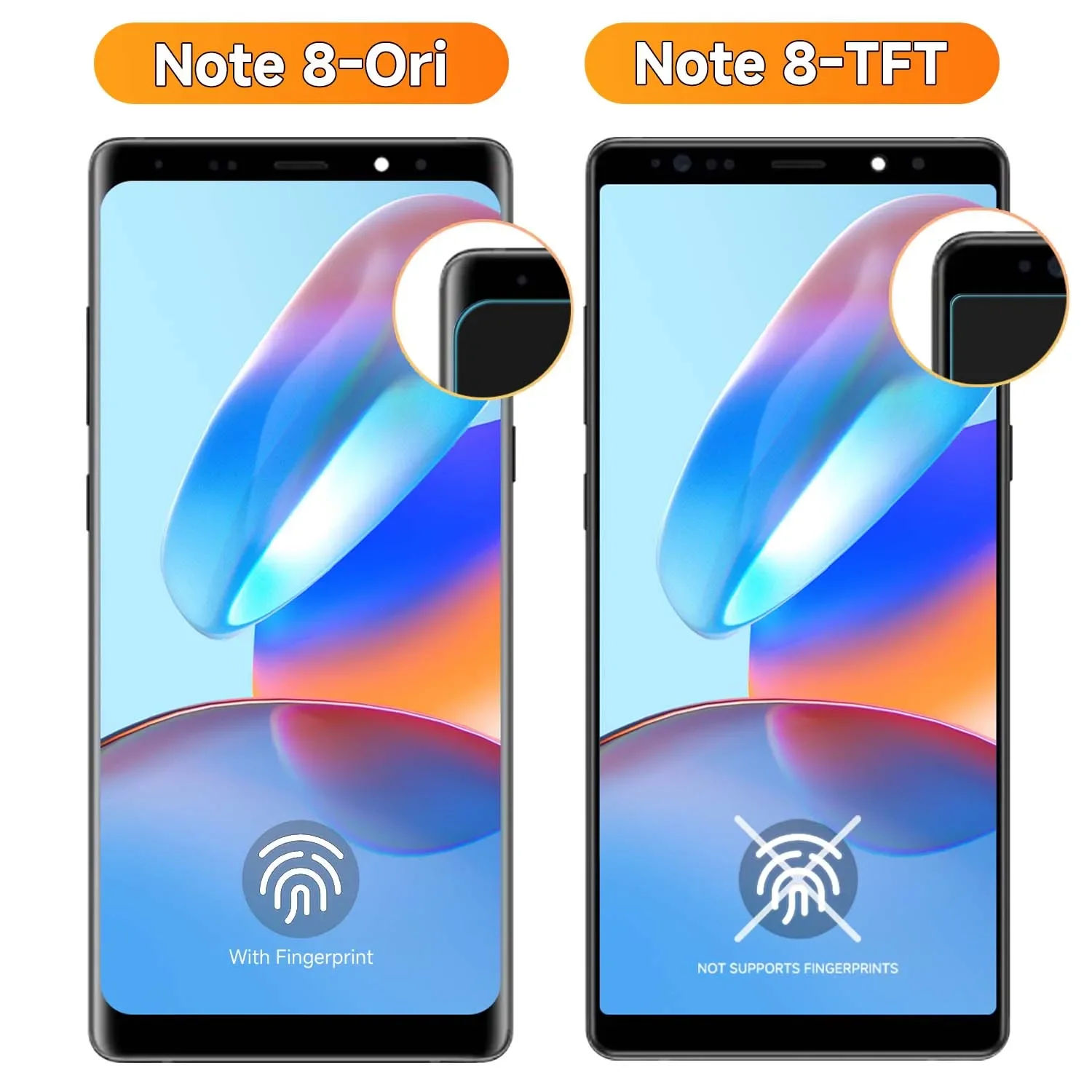 TFT Note 8 For Samsung Galaxy N950 N950F N9500 LCD Display Touch Screen Digitizer Assembly Replacement Parts with Frame