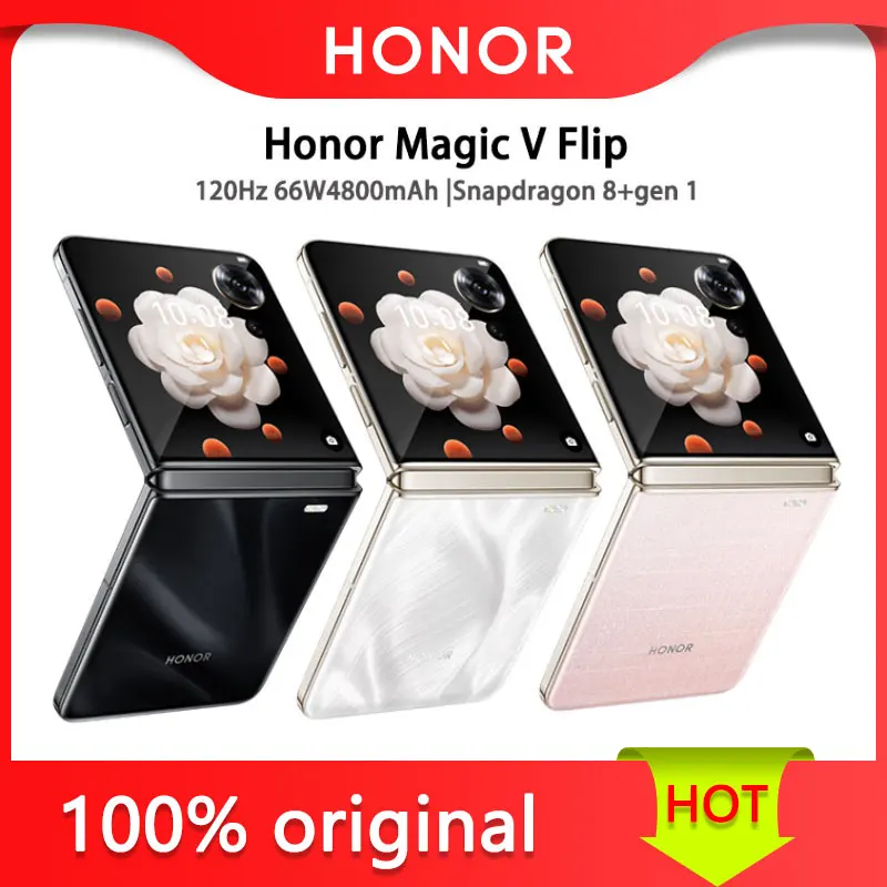 Honor-Smartphone Magic V Flip 5G, Snapdragon 8 + Gen 1, 4800mAh (normal), 66W, carga superflash, Bluetooth 5,3, NFC