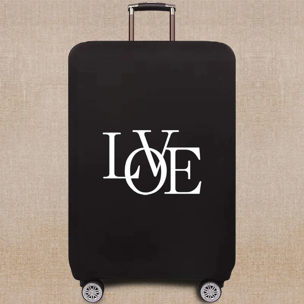 Text Series Luggage Case Suitcase Protective Cover Travel Accessories Pattern Elastic Luggage Cover Apply To 18''-32'' Suitcase