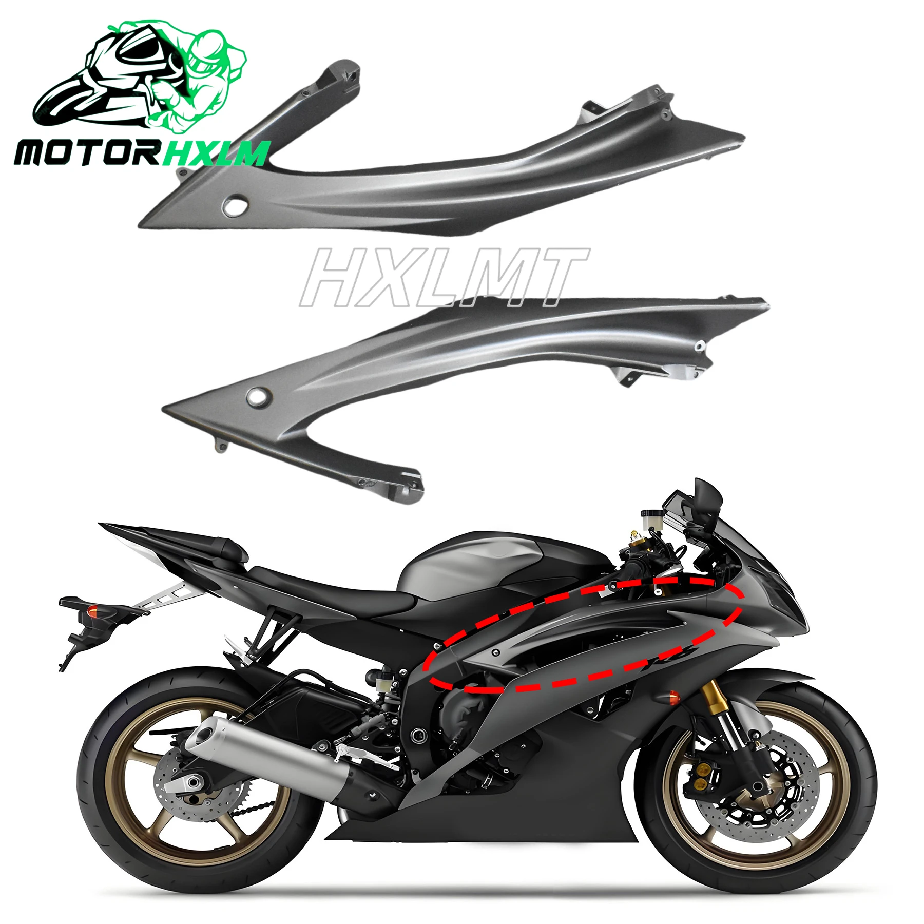 

Side Panels Fairing Cover for Yamaha YZF R6 2008 2009 2010 2011 2012 2013-2016 motorcycle parts Air Dust Cover Fairing Insert