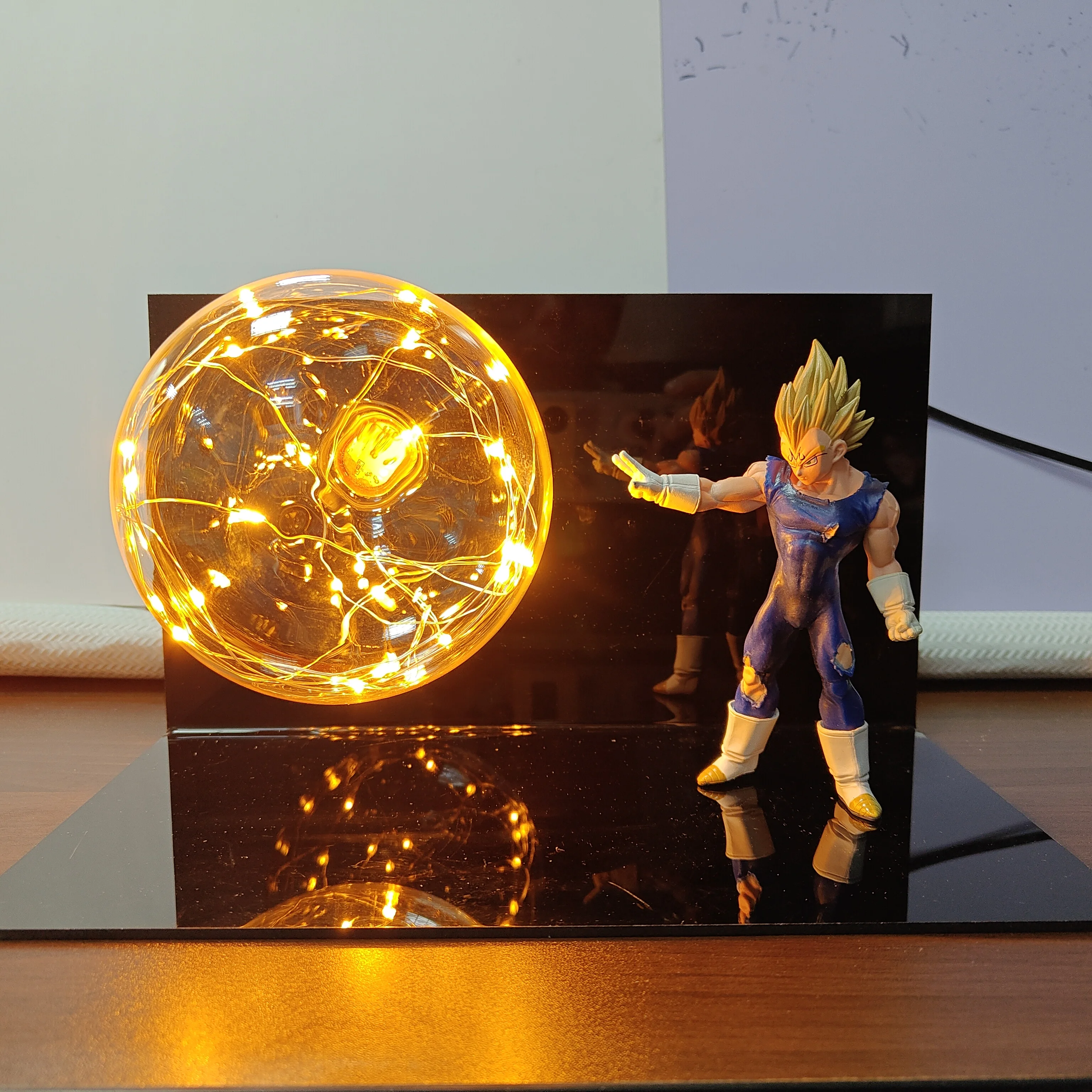 Dragon Ball Z Anime Majin Vegeta Led Bulb Lamp DIY Effect Action Figurine Toys Dragon Ball Super Vegeta PVC Model Collection view 2