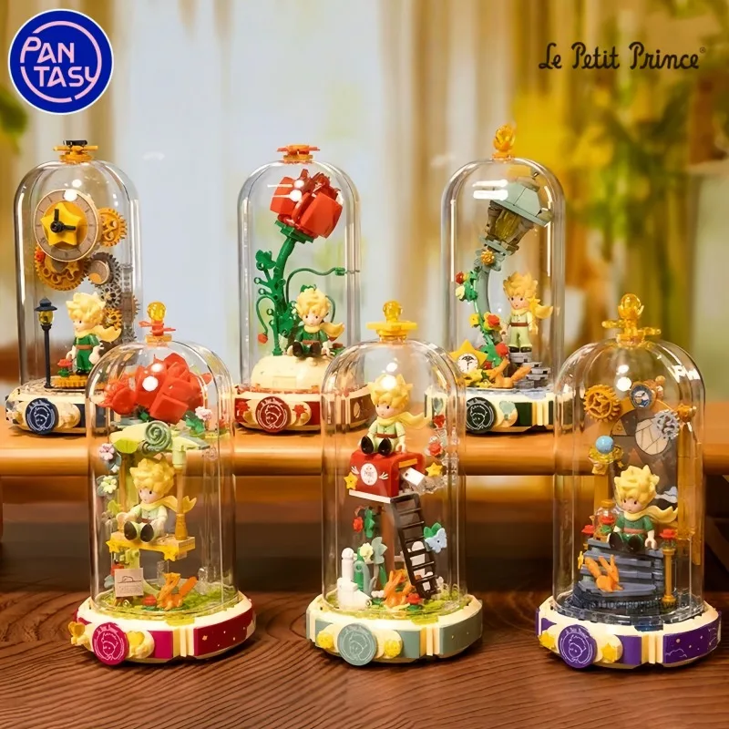 Pantasy The Little Prince Eternal Series Season 2 Building Blocks Rose Swing Assembly Model Time Travel Pendant Toy Kids Gift