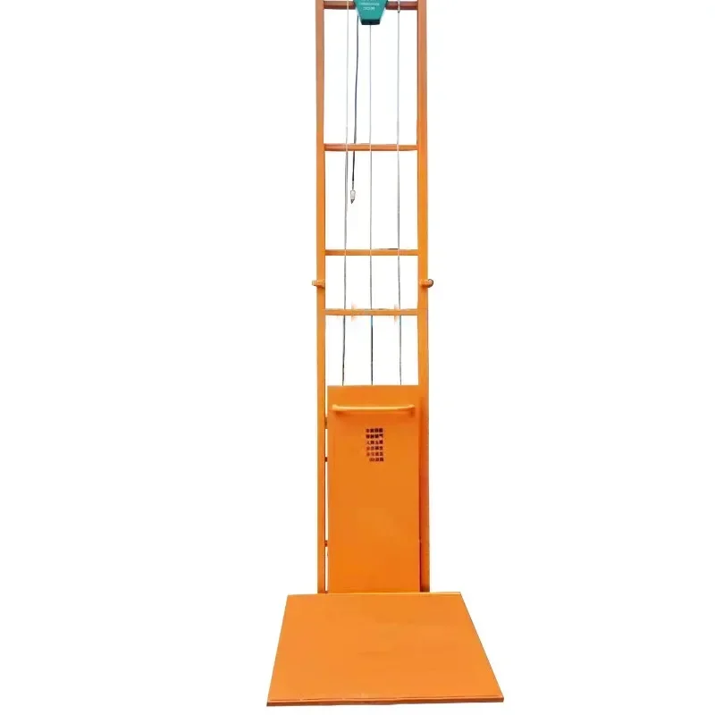 Electric househol lifting freight elevator warehouse factory flat simple anti fall small hydraulic hoist