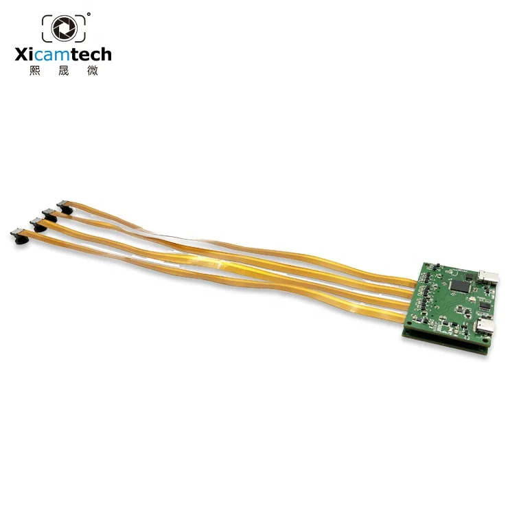 Xitech U3_4_CGS_5MP 5MP 1-4 Camera Color/Monochrome CMOS USB3.0 Type C Global Shutter Module 4x30Fps Synchro Output Industrial