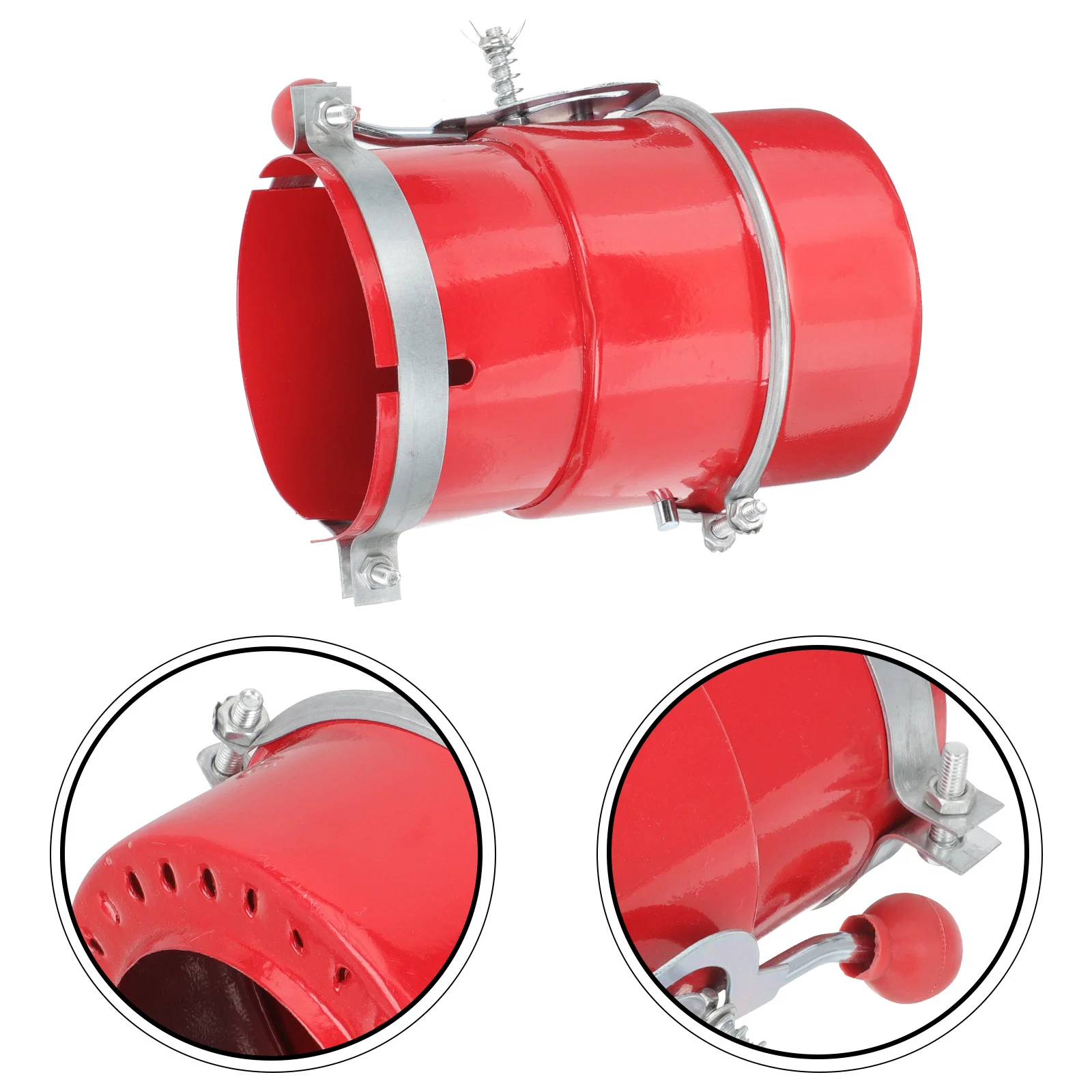 Morsetto valvola ignifugo durevole in acciaio al carbonio con scintilla di scarico 110 mm per auto camion moto Atv Dirt Bike Street Bike