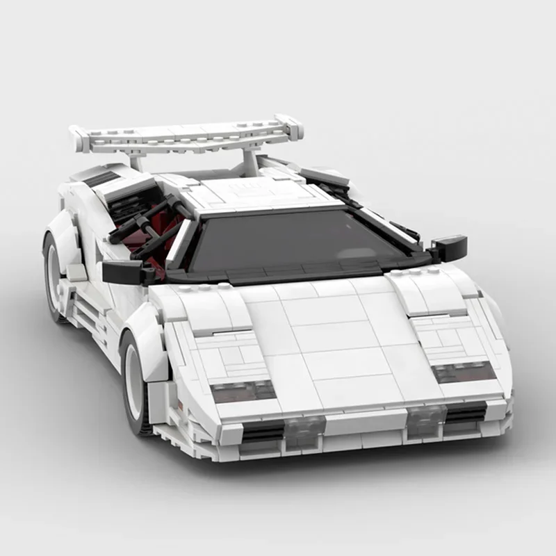 MOC-57851 City High-Tech Racing Building Block Kit Countach LP5000 QV Super Sports Car Model DIY Kids Puzzle Toys Birthday Gift