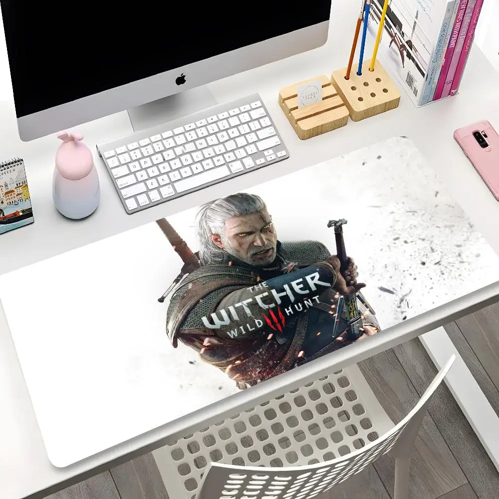 Imagem -06 - W-witchers Mouse Pad dos Desenhos Animados Lockedge Jogos Grandes Computador Gamer Teclado Esteira Mesa Mousepad para pc o