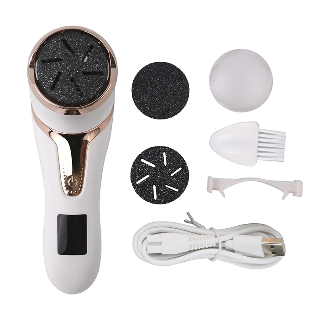 Electric Foot Callus Remover Kit Rechargeable Callous Removers 3 Grinding Heads Waterproof Portable Foot File Dead, Foot Care