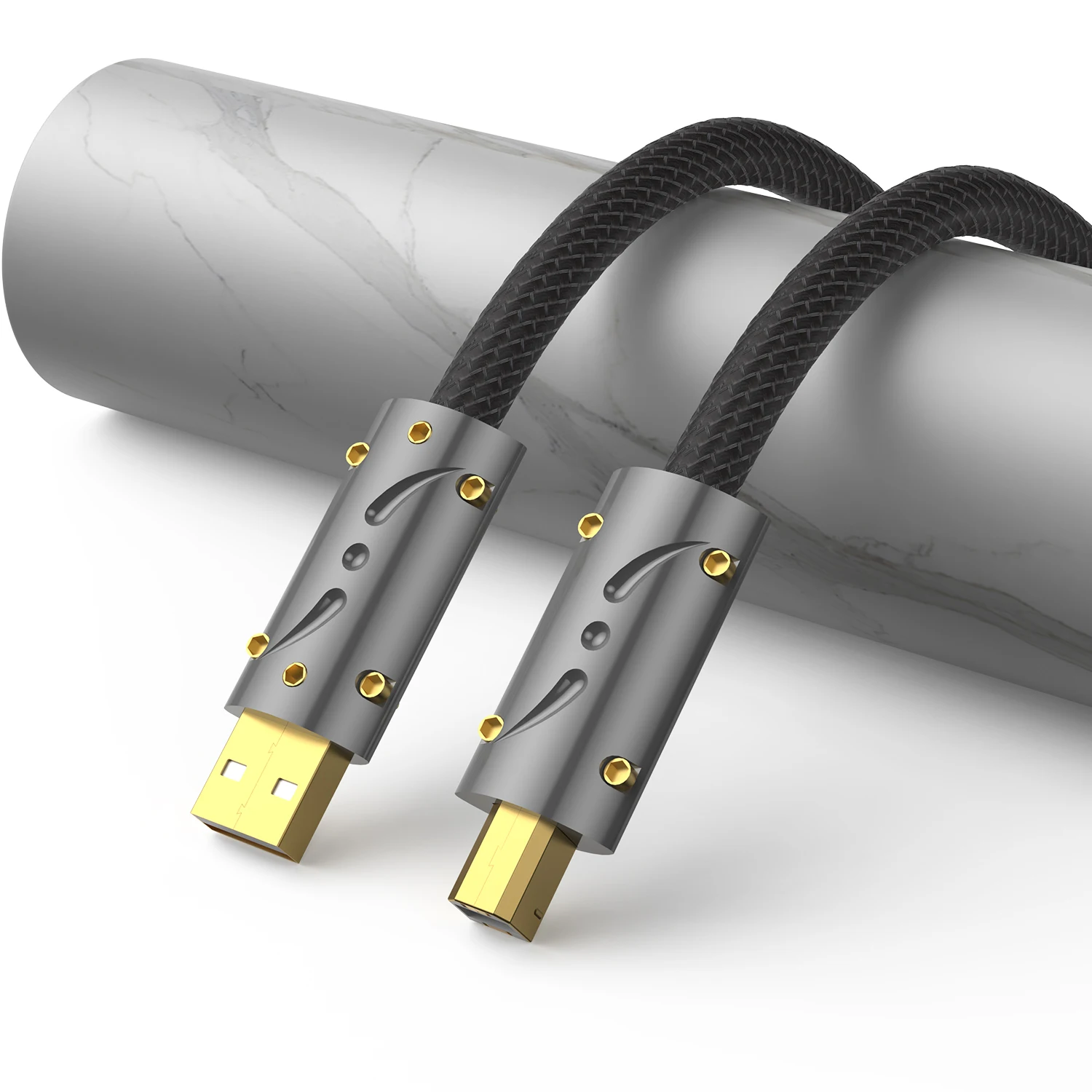 

Viborg UC01 High-End USB 2.0 Audio Cable Silver Plated OFC Gold Plating Audiophile USB A to B DAC Decoder Printer Data Cable