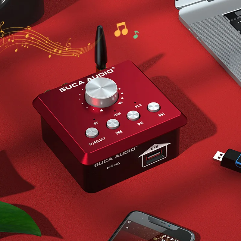 Multifunctionele Home Audio Audiofiel Kleine Bluetooth High Power Digitale Hifi Mini Versterker