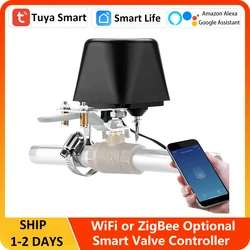 Tuya Smart WiFi ZigBee Water Gas Leakage Valve ON/OFF Auto Control Countdown Timer Valve Alexa Google Home Shut Off Controller