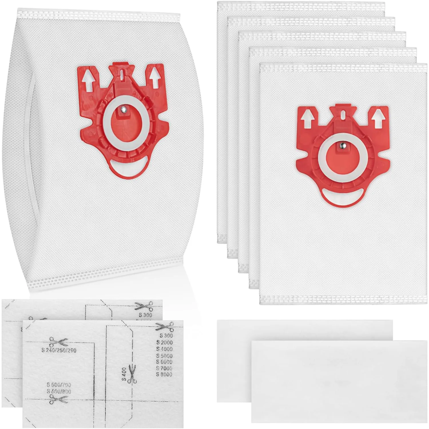 6 Pack   Vacuum Dust Bags for  Canister Cleaner Complete C1  C1 C2 S241-S256i S290-S291 S300i-S399 S500-S578 S700-S758 S4 S6 Ser