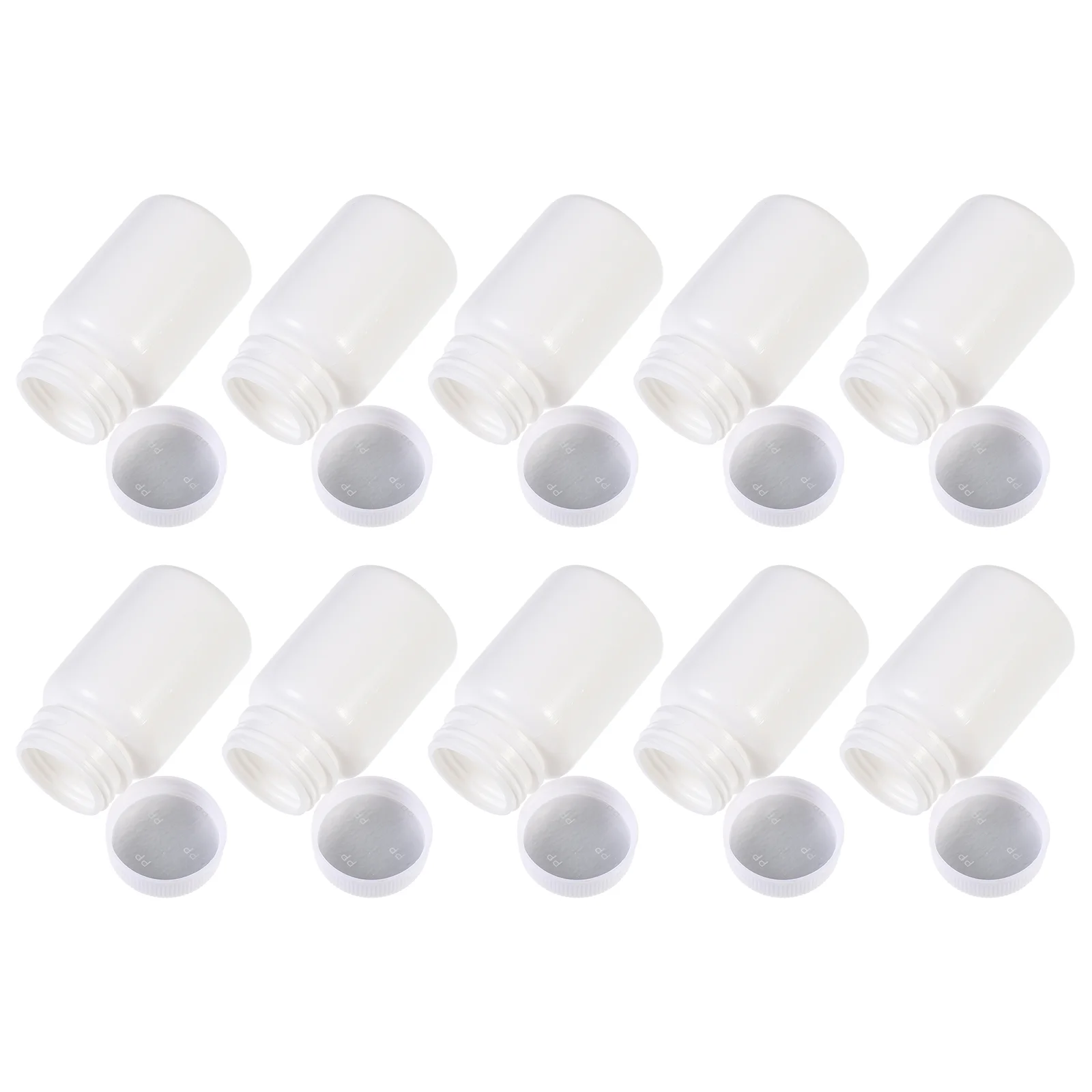 

10 Pcs Medicine Case Keychain Outdoor Pill Bottles Plastic Capsule Portable Containers