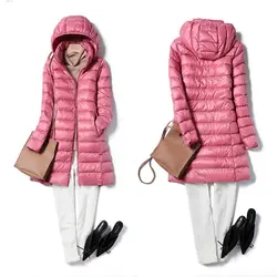 Women Ultra Lightweight Packable Long Puffer Jacket 2023 New Autumn Winter Warm Hat Detachable Hooded Female Coat Parka 5XL 7XL