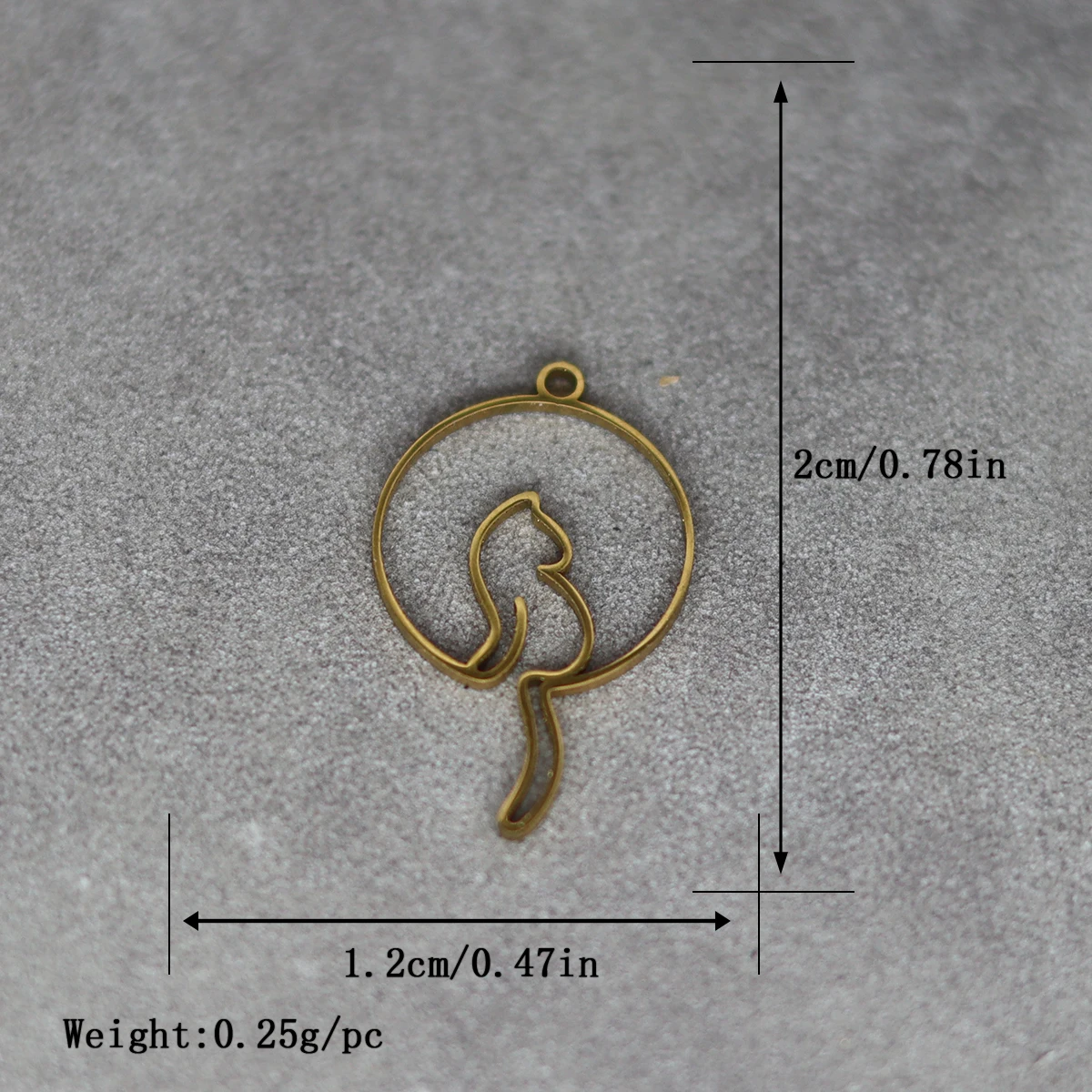 3-Piece Cute Cat Stainless Steel DIY Jewelry Charms Set for Bracelet/Necklace Making, Accessories Bulk Supplies