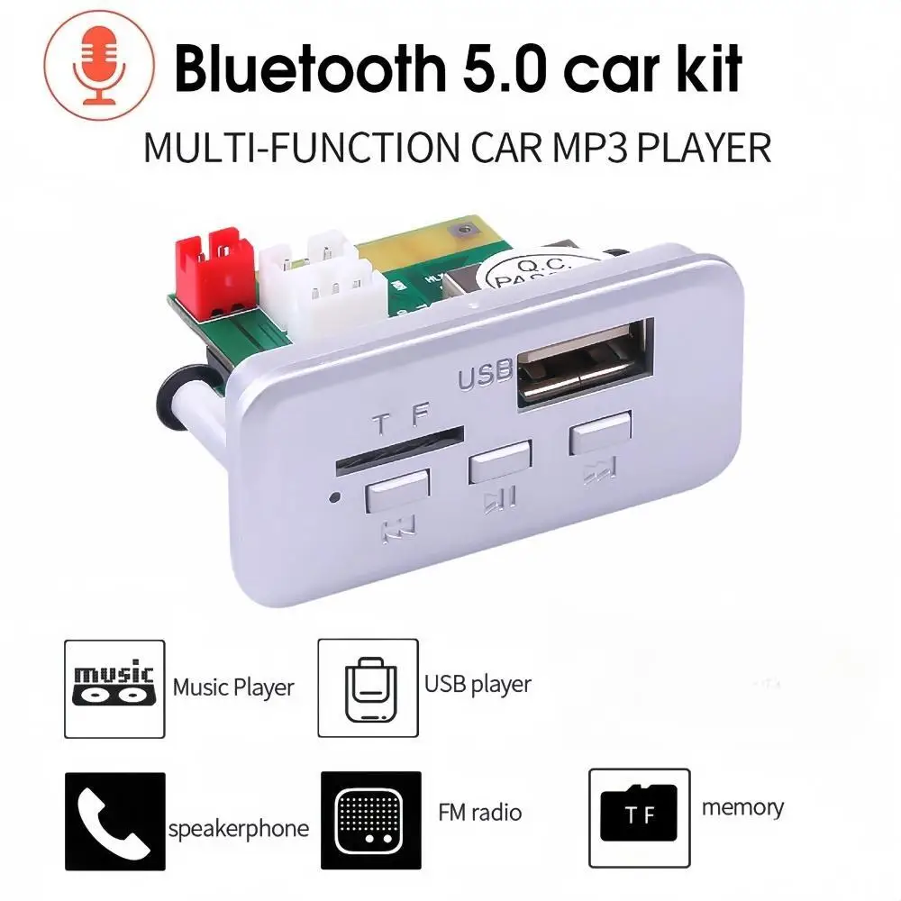 DC 12V MP3 WMA Decoder Board Wireless MP3 Music Player FM Radio Audio Module Support USB FM TF AUX Car Radio Car USB MP3 Player