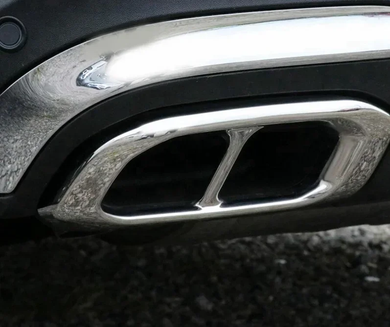 For 2020-2022 Mercedes-Benz GLC GLE GLS W167 X253 X167 stainless steel tail throat exhaust muffler pipe cover paper accessories