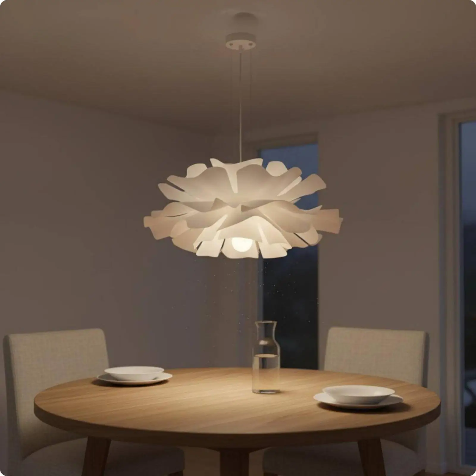 Creative Children Room Ceiling Pendant Lamp Nordic Minimalist Lighting Wrought Iron PVC Shade for Dining Table Bedroom Cozy