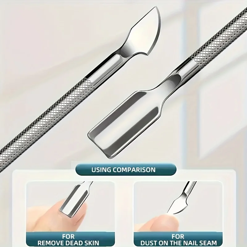 1/4pcs Professional Nail Art Tools Set,Right-Handed Manicure Kit with Cuticle Nipper,Nail File,Bird Beak Nail Scissors,Unscented