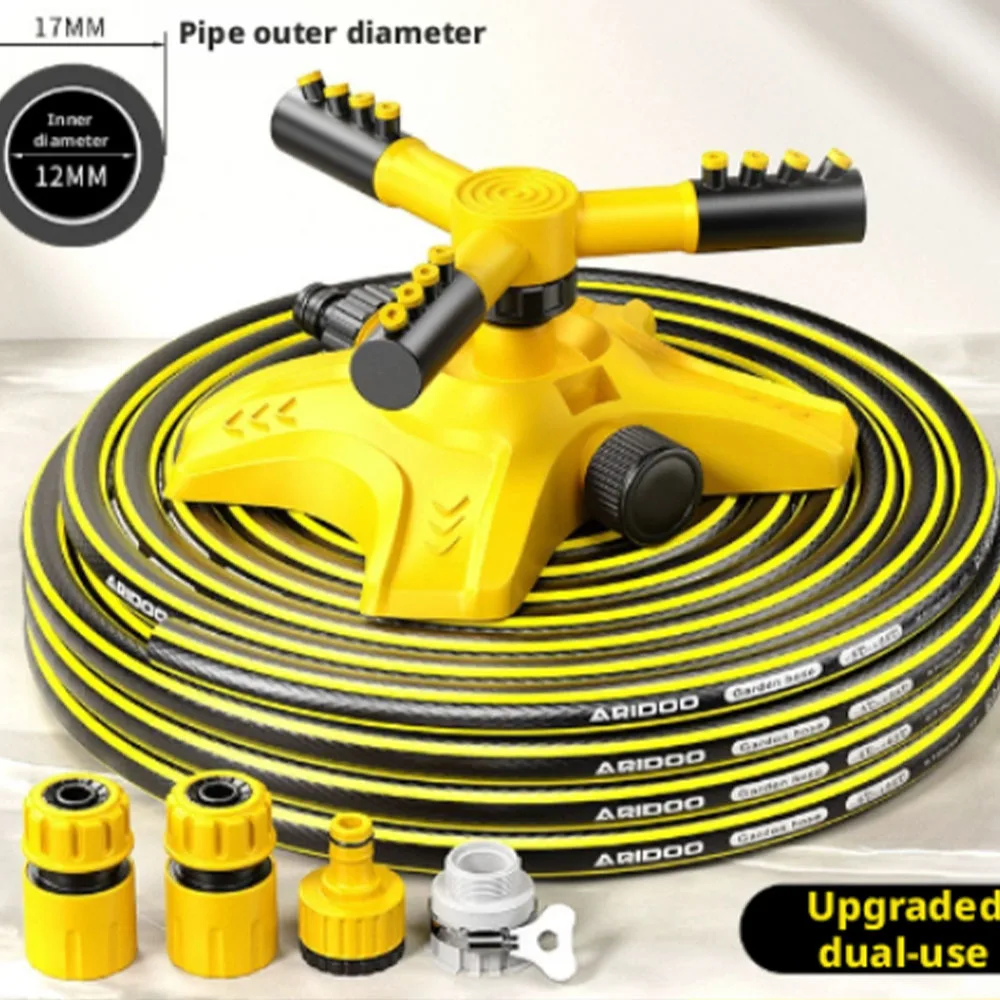 

360 ° Автоматический вращающийся комплект для полива труб, садовый разбрызгиватель для газона, ороситель для полива деревьев и озеленения двора