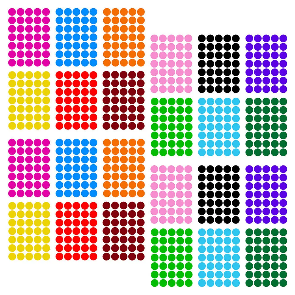 420Pcs Color Coding Stickers Removable Colored Round Dot Labels for Organizing Office Home Projects Price Tag Inventory Labeling