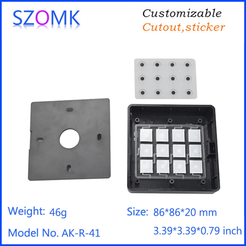 4Pieces electrical plastic boxes door entrance enclosure 86*86*20mm access enclosure control box, plastic electrical boxes