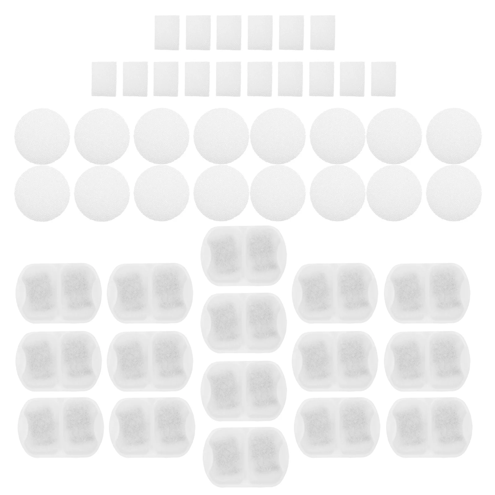

48Pcs Pet Water Fountain Filters Replacement Advanced Multi Layer Filtration Cat Dog Fountain Filter Replacement Purifies Water