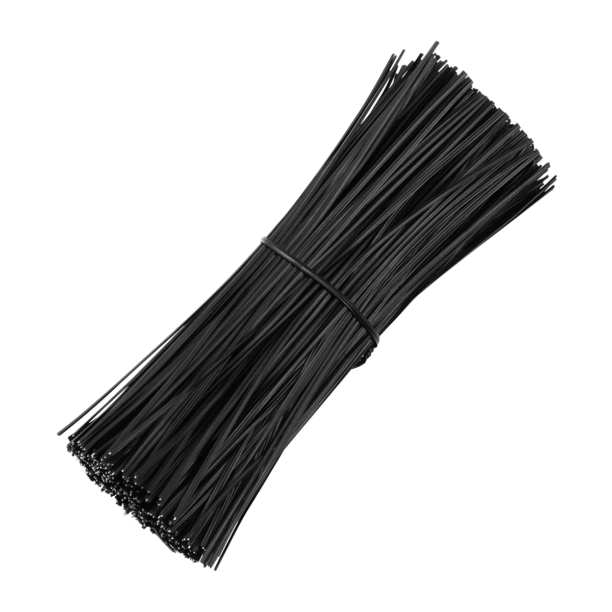 

OUNONA 500pcs 15cm Plastic Coated Iron Wire Ties Cable Wrap Organizer Ties (Black) cable ties cord tie