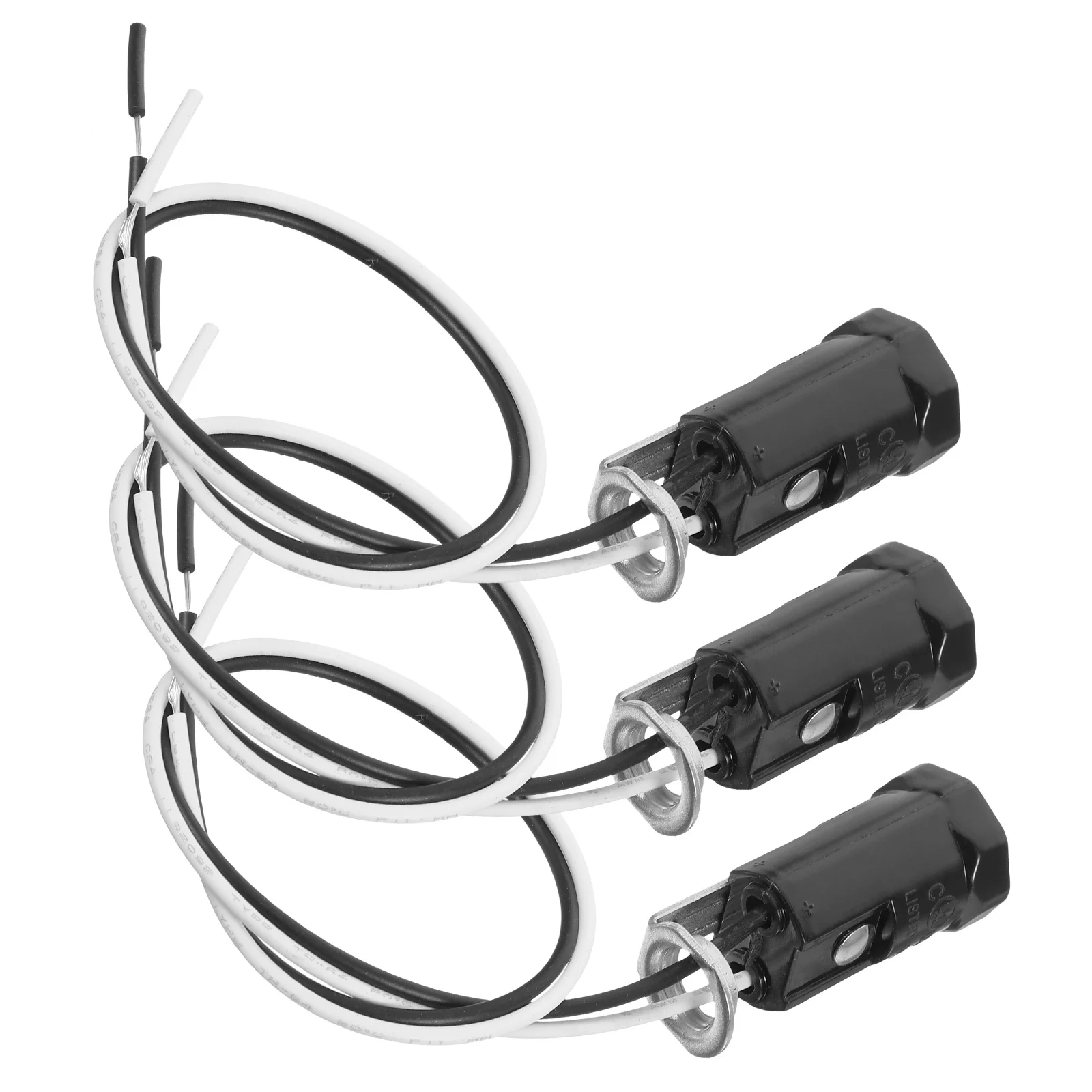 

3Pcs E12 Chandelier Socket Wire Lead Lamp Holder Candelabra Bulb Replacement for Home Office Commercial Lighting