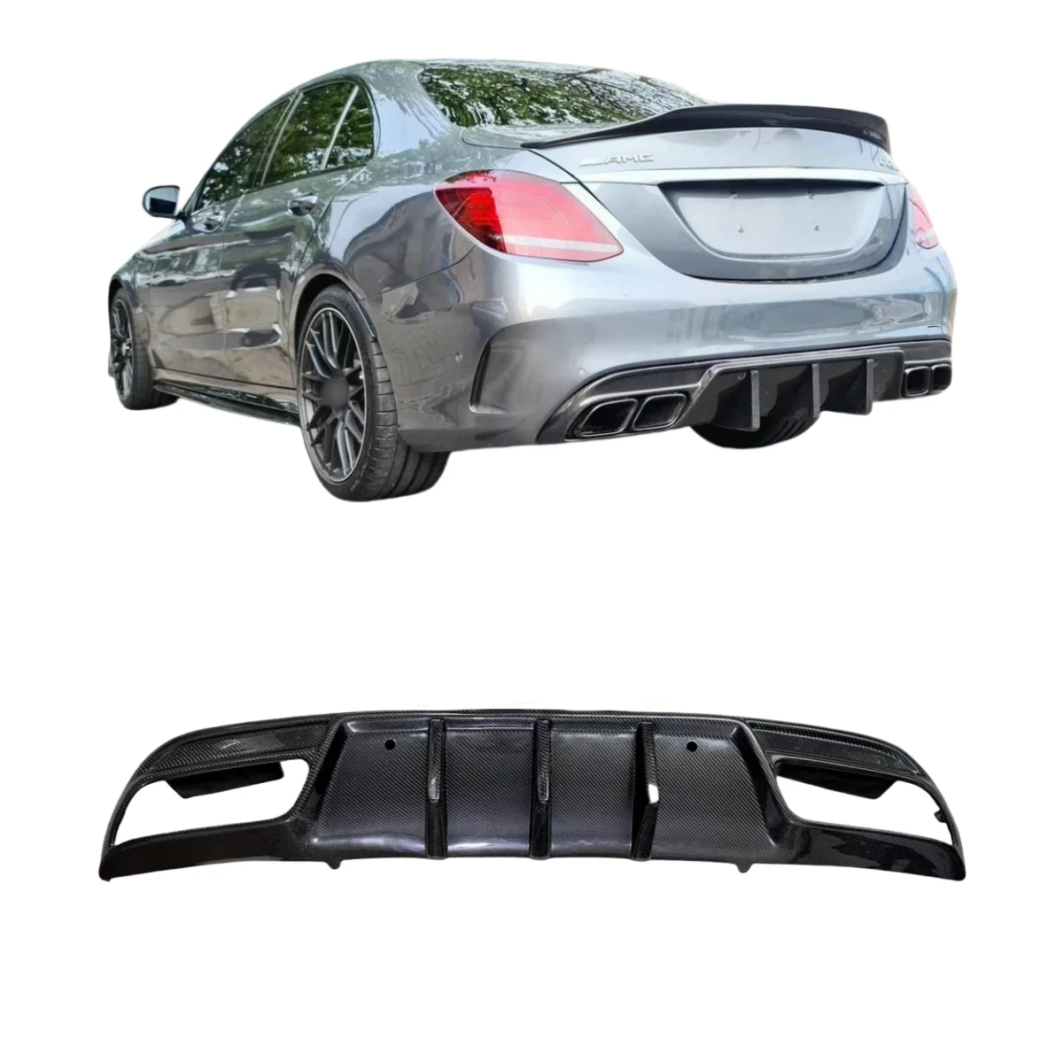 

Carbon Fiber OTM Style Rear Bumper Diffuser For W205 C63 Auto Part Diffuser
