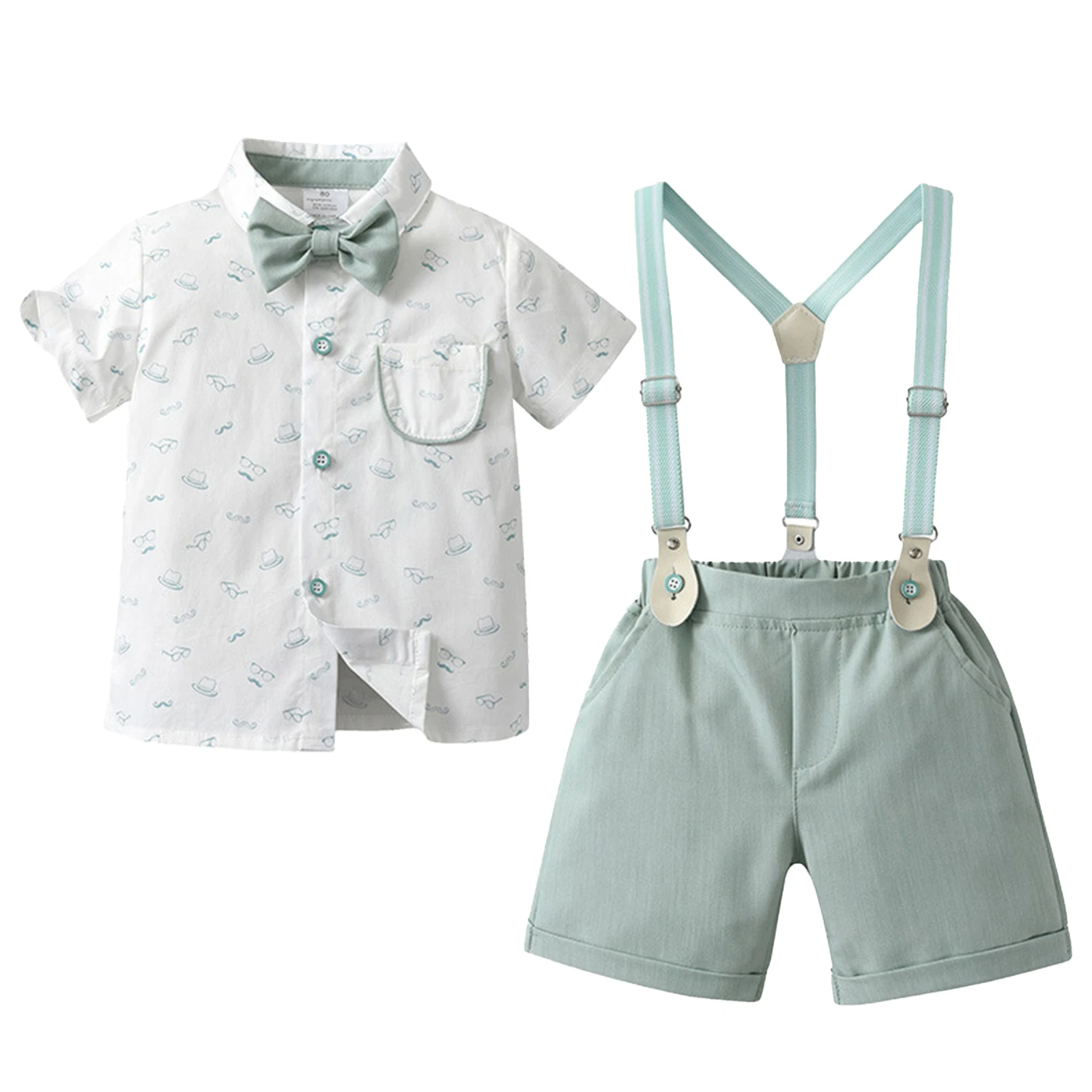 Kids Baby Boys School Uniforms Clothes Sets Formal Outfits Clothes Sets for Birthday Party Summer Gentleman Suit