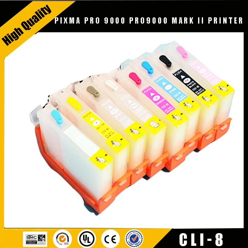 

einkshop CLI-8 CLI 8 Empty RefillableInk Cartridges For CLI-8 CLI8 , C-8 For Canon Pixma Pro9000 printer