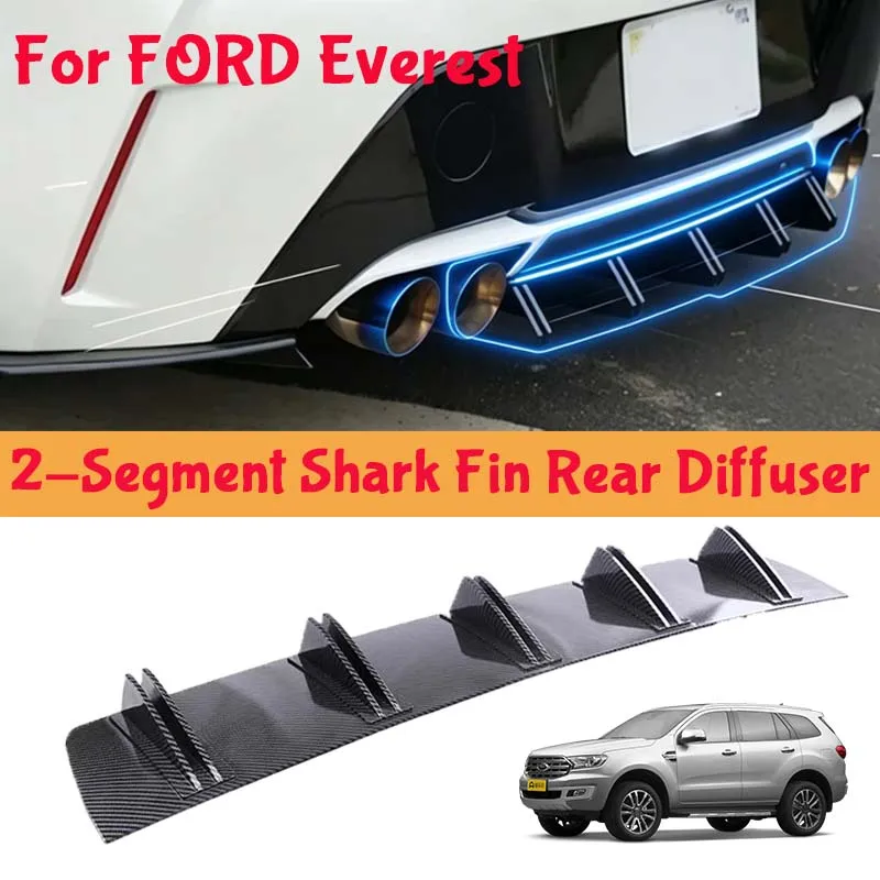 For FORD Everest Shark Fin Rear Diffuser Split Chassis Spoiler Auto Aerodynamic Parts Aerodynamic Modification