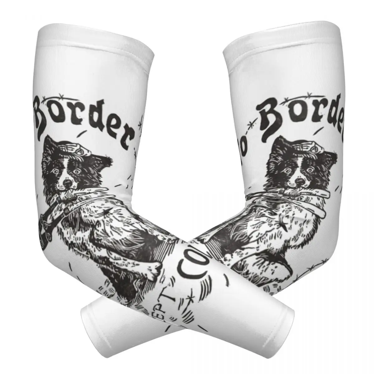 

No Border Except Collies Outdoor Arm Sleeves Sun UV Protection Cover Summer Cycling Tattoo Sleeves