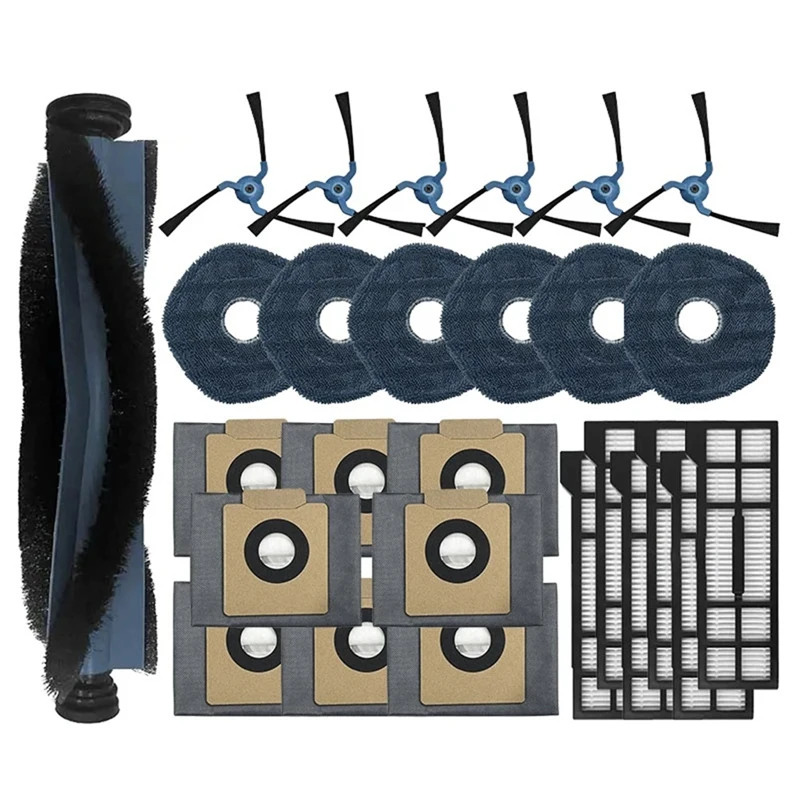 掃除機用スペアパーツ,メインサイドブラシ,モップクロス用フィルター,ダストバッグ用アクセサリー,eufy x10,x10 pro,omniと互換性があります