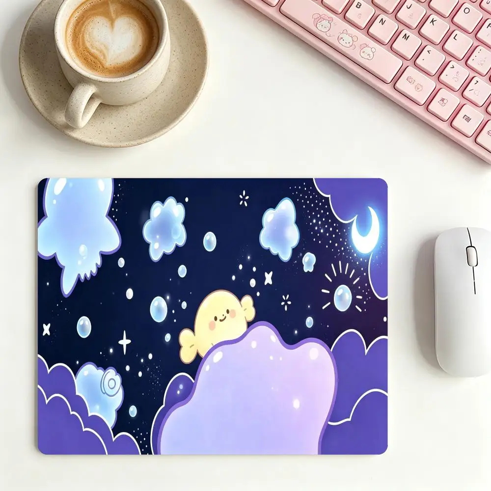 Table Mat Large Size Anime Starry Cloud Moon Art Mousepad Keyboard Accessories Bedroom Learning Laptop Games Playmat