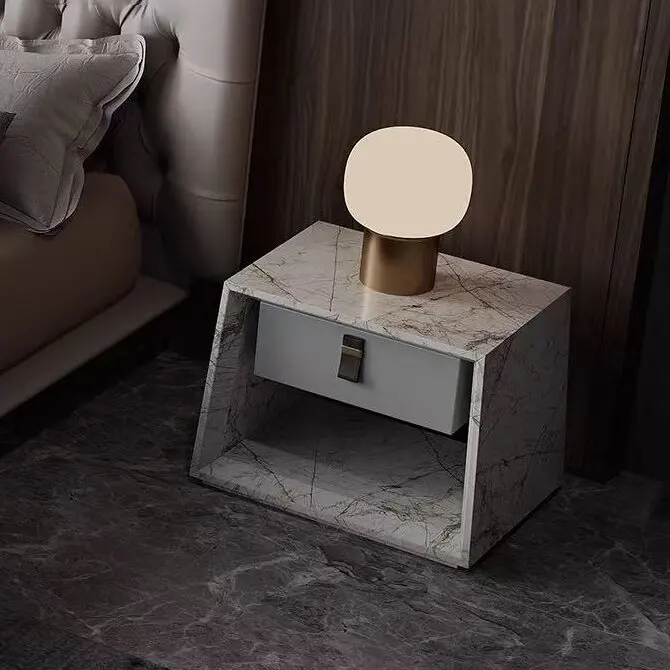 Mesa de cabeceira de móveis de luxo mesa de cabeceira de mármore de alta qualidade