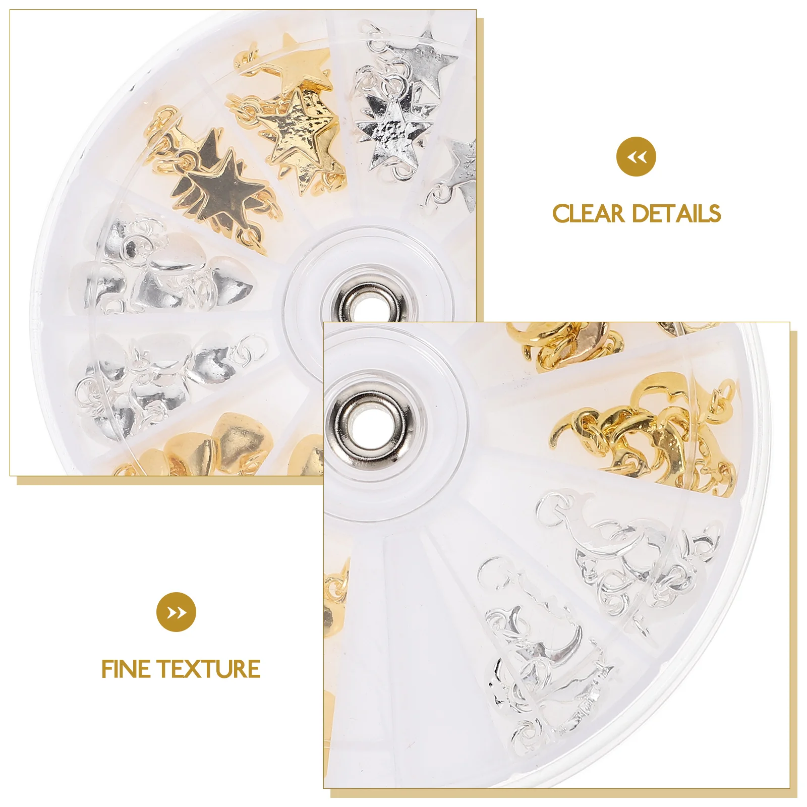 

1 set 1 Set Charms With Art Pendant Hand Drill Tool Compact Nail Pendant Set For Diy Nail Art Manicure Decor Accessories