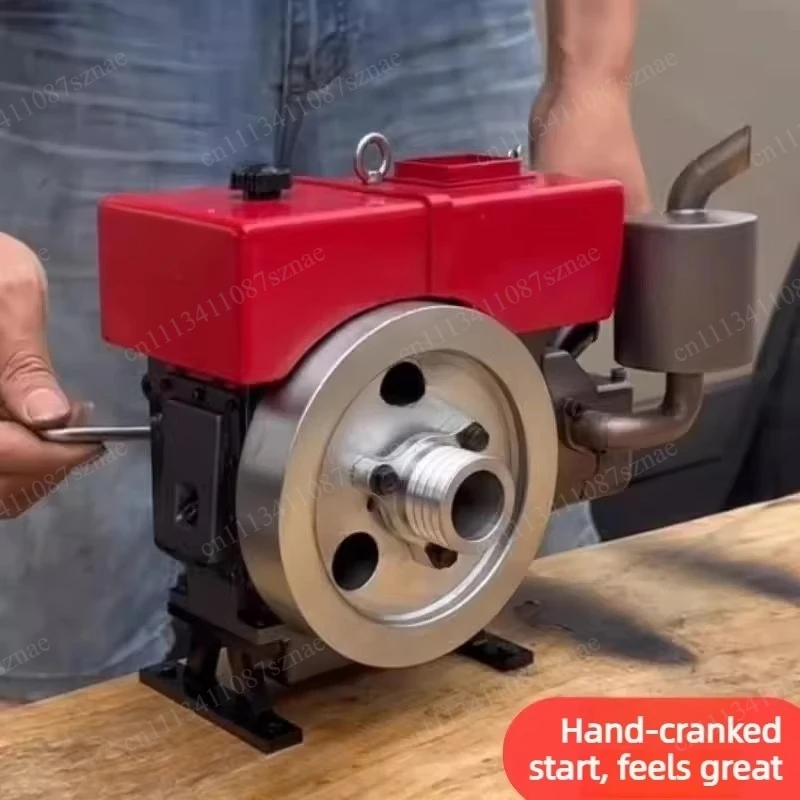 Horizontal Single Cylinder Engine Model Miniature Vintage Metal Tractor Internal Combustion Engine Startable Engine Model
